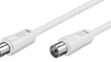 POWERTECH καλώδιο κεραίας RF αρσενικό - RF θηλυκό CAB-V001, λευκό, 1.5m