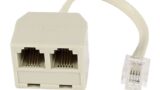 POWERTECH αντάπτορας RJ11 4P4C αρσενικό σε 2x θηλυκό ADA-T001, λευκός