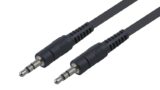 POWERTECH καλώδιο stereo 3.5mm CAB-J001, AUX, nickel plated, 1.5m, μαύρο
