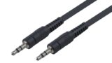 POWERTECH καλώδιο stereo 3.5mm CAB-J007, AUX, nickel plated, 3m, μαύρο