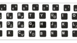Αυτοκόλλητο universal για πληκτρολόγιο notebook, Black (0.11mm)