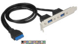 DELOCK Cable USB 3.0 2x Type-A female σε 19pin header female