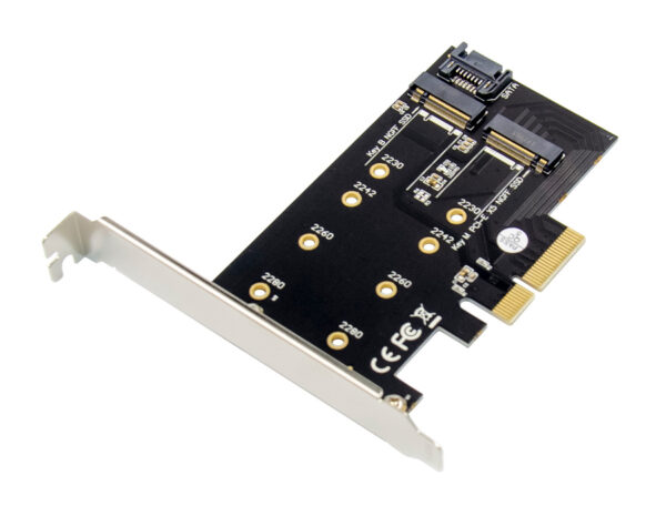 1003202669b06f43afbab.jpeg POWERTECH κάρτα επέκτασης 4x PCIe σε M.2 B & M NGFF/NVME ST59