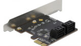 DELOCK κάρτα επέκτασης PCIe σε 4x SATA 90010, 6Gb/s, Low Profile