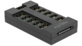 DELOCK RGB hub 64128 για ARGB LEDs, 10 θύρες, μαύρο