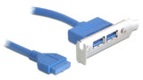 DELOCK κάρτα επέκτασης USB 19 pin σε 2x USB 3.0 82976, low profile