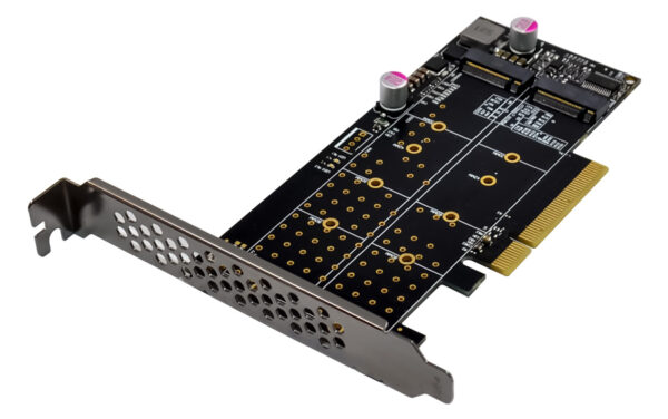 1003202669b06f7692828.jpeg POWERTECH κάρτα επέκτασης PCIe x8 σε 2x M.2 M Key NVMe ST573