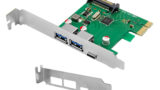POWERTECH κάρτα επέκτασης PCIe σε 2x USB & 1x USB-C ST627, 5Gbps, 66x68mm