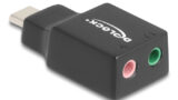 DELOCK εξωτερική κάρτα ήχου 67128, 2x 3.5mm, USB-C σύνδεση, μαύρη