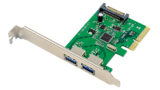 1003202669b06fd7e0d4f.jpeg POWERTECH κάρτα επέκτασης PCIe x4 σε 2x USB ST619, 10Gbps, ASM1142